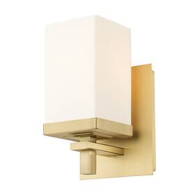 Dddd-ba1 Golden Lighting Maddox 8 Inch Tall Bathroom Sconce - Brushed Champagne
