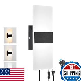 B0clv3xph8 Goodate Plug-in Wall Sconce 3000-6500k Dimmable Led Remote Control 2-in-1