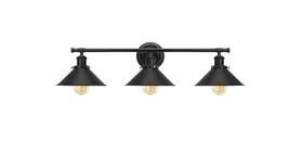 Vl2102bk Goyeel 31.89 Inch 3-light Industrial Matte Black Bathroom Vanity Light With Metal