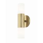H196102-agb Hudson Valley Mitzi By Lola Aged Brass Wall Sconce Glass