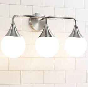 Xb-w220-ch Hahzt 3 Light Vanity Fixture Modern Chrome Bathroom Wall Lights