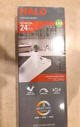 Hu1124d9sp Halo Hu11 Series 24 Inch Selectable White Led Integrated Under Cabinet Light