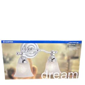 7422-625 Hampton Cherie Double Light Vanity Wall Polished Chrome Bell Shade