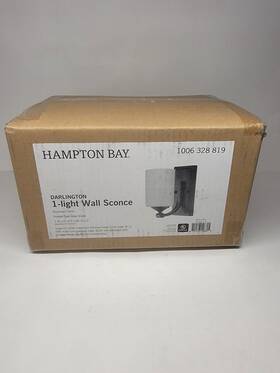 1006328816 Hampton Bay Darlington 4.5 Inch 1-light Matte Black Indoor Wall Sconce New