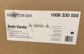 1006330947 Hampton Bay 38 Inch Elmcroft 4-light Brushed Nickel Bathroom Vanity Light New