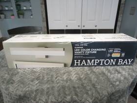 1006333906 Hampton Bay Eldridge Brushed Nickel Vanity Light 24 Inch X 4.1 H 3.6 D Led #