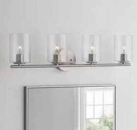 1024hbbnsgdi Hampton Bay Champlain 31-1/2 Inch 4-light Brushed Nickel Modern Bathroom Vanity Light N