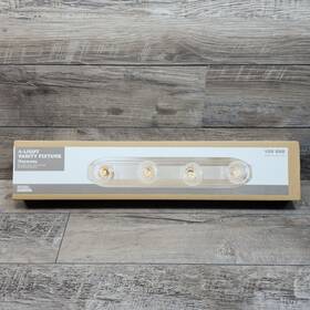 108-898 Hampton Bay Brushed Nickel Finish Bath Bar 4 Light Fixture 24 Inch #108 898 New Raceway Lights