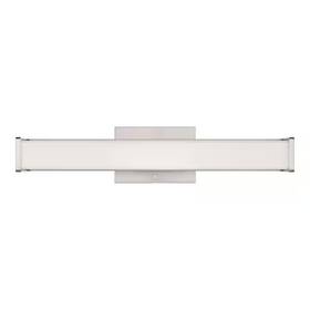Hampton Bay 192968030936 New Astrid 23 Inch 1-light Brushed Nickel Vanity Light Frosted Glass