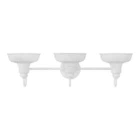 Hb3672-337 Hampton Bay 29 In. Elmcroft 3-light Designer White Farmhouse Bath Vanity Light
