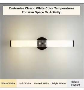 Hampton Bay 849489081083 24 Inch Smart Led Bathroom Vanity Light Matte Black Bar Wireless Penrose
