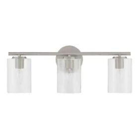 1023hbbnsgdi Hampton Bay Champlain 22.375 In. 3-light Brushed Nickel Vanity Light