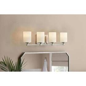 Ds17678d Hampton Bay Darlington 29.5 Inch 4-light Brushed Nickel Vanity Light With Glass Shades Ds17678d Hampton Bay Darlington 29.5 Inch 4-light Brushed Nickel Vanity Light With Glass Shades
