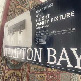Ds19267 Hampton Bay Regan 21in 3 Espresso Bronze Bathroom Vanity Light Clear Broken Cup
