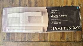 Kgl1391l-2cr Hampton Bay Havelock 22.7in Chrome Led Bathroom Vanity Light Bar Seedy Glass