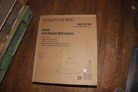 Khc1691a-3 Hampton Bay Khc1691a-3/red 1-light Barn Wall Light Lantern Sconce With Steel Shade Red 14 Inch