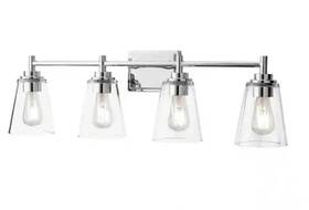 Hampton Bay Lighting 046335108332 Wakefield 31 Inch 4-light Chrome Bath Bar Vanity Light