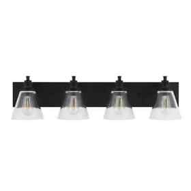 1013hbmbdi Hampton Bay Manor 33 In. 4-light Matte Black Industrial Bathroom Vanity Light