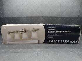 Nb49302 Hampton Bay Olgelthorpe 29.8in 4-light Brushed Nickel Vanity Light Fixture
