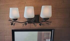 Rsv01218-11f Hampton Bay Spruce Lodge 25.7 Inch W X 10.5 H 3-light Bronze Pinecone Vanity Light