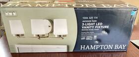 Sma030ektdg18d Hampton Bay New Sealed Hamptonbay 22 Inch 3-light Integrated Led Vanity Light Brushednickel B6