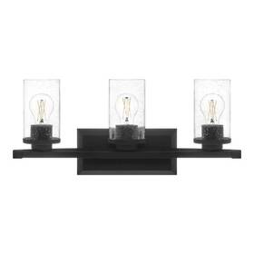 T-v00130007a Hampton Bay Timpie 22 Inch 3-light Matte Black Bathroom Vanity Light Fixture With Seeded T-v00130007a Hampton Bay Timpie 22 Inch 3-light Matte Black Bathroom Vanity Light Fixture With Seeded