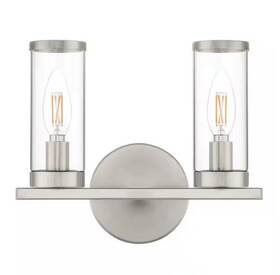 V02502-2l-bn Hampton Bay Loveland 10.5 Inch 2-light Brushed Nickel Bathroom Vanity Fixture