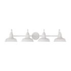 Hb3674-337 Hampton Bay Vanity Lighting 4-light With Metal Shade Dimmable Steel Designer White