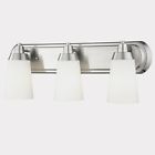171972 Hampton Brushed Nickel Stratus 3 Bathroom Bay Vanity Light