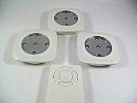 56903 Hampton Direct Mini Led Lights Set Of 3 Power Remote White