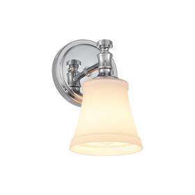 Va0045-1-chr Hanaloa Wall Sconces Traditional Chrome Light Sconce With Opal Glass Shade