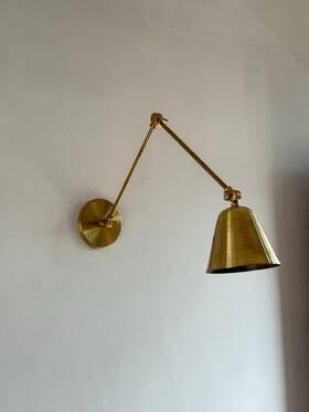 11425 Handmade Solid Brass Adjustable Wall Sconce Timeless Artisanal Lighting