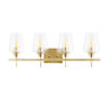 Hcf-2804-gd-bnhd-1 Merra Antique Brass Wall Sconce Vanity Lights With 726754034169