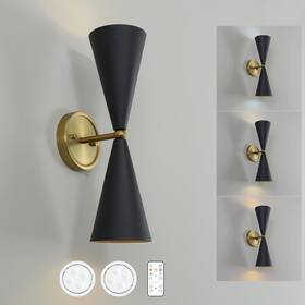 Hq-bwt39 Heqiqeh Vintage Battery Operated Wall Sconce Indoor Up And Down 2-head L