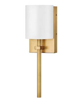 41011hb Hinkley Heritage Brass Led Wall Sconce From The Avenue White Acrylic Collection