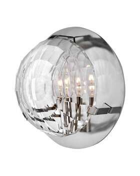 35690pn Hinkley Lighting 35690 Leo 9 Inch Tall Wall Sconce - Nickel