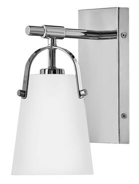 5130cm-op Hinkley Lighting 5130-op Foster 1 Light 10 Inch Tall Wall Sconce - Chrome