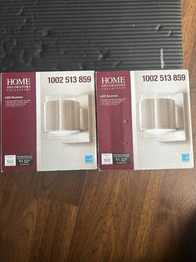 1002513859 Home Decorators Collection Upton 60-watt Equivalent Brushed Nickel Led Wall Sconce