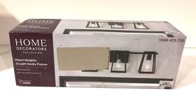 1006423739 Home Decorators Collection Hazel Heights 24 Inch 3-light Black Bathroom Vanity Light 1006423739 Home Decorators Collection Hazel Heights 24 Inch 3-light Black Bathroom Vanity Light