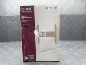 28616-hbur Home Decorators Collection Alberson 5 Inch Brushed Nickel 2-light Led Sconce