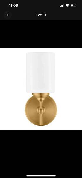39342-hbbw Home Decorators Collection Hdc Ayelen 1-light Matte Brass Indoor Wall Sconce Modern Light
