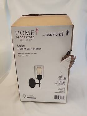 39342-hboc Home Decorators Collection Living Space With The Ayelen 1-light Matte Black