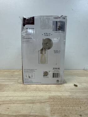 39342-hbu Home Decorators Collection Ayelen 1-light Brushed Nickel Wall Sconce - Modern