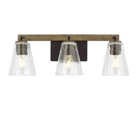 4000203-795 Home Decorators Collection Westbrook Weathered Oak Rustic Farmhouse Bathroom Vanity Light