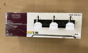 51779 Home Decorators Collection Hdc Rockhill 22.07 Inch 3-light Black Led Bathroom Vanity Light Dark