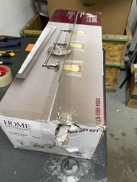 Hb2586-35 Home Decorators Collection Evelyn 26.75 Inch 3-light Industrial Vanity With Clear Glass Shades