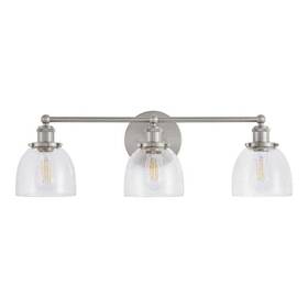 Hb2586-sd-35 Home Decorators Collection Evelyn 3-light Brushed Nickel Industrial Bathroom Vanity Light