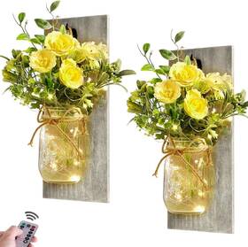 Hmr-mjs2-b03 Homecor Mason Jar Wall Lights Rustic Sconce Decor