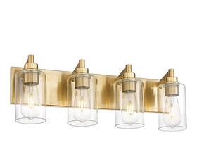 Vl143-bg-4 Homeplace 29. 4-light Bathroom Light Fixture Brushed Gold Vanity