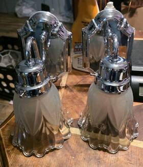 398742 Homeroots Two Light Silver Wall With Frosted Glass Shade